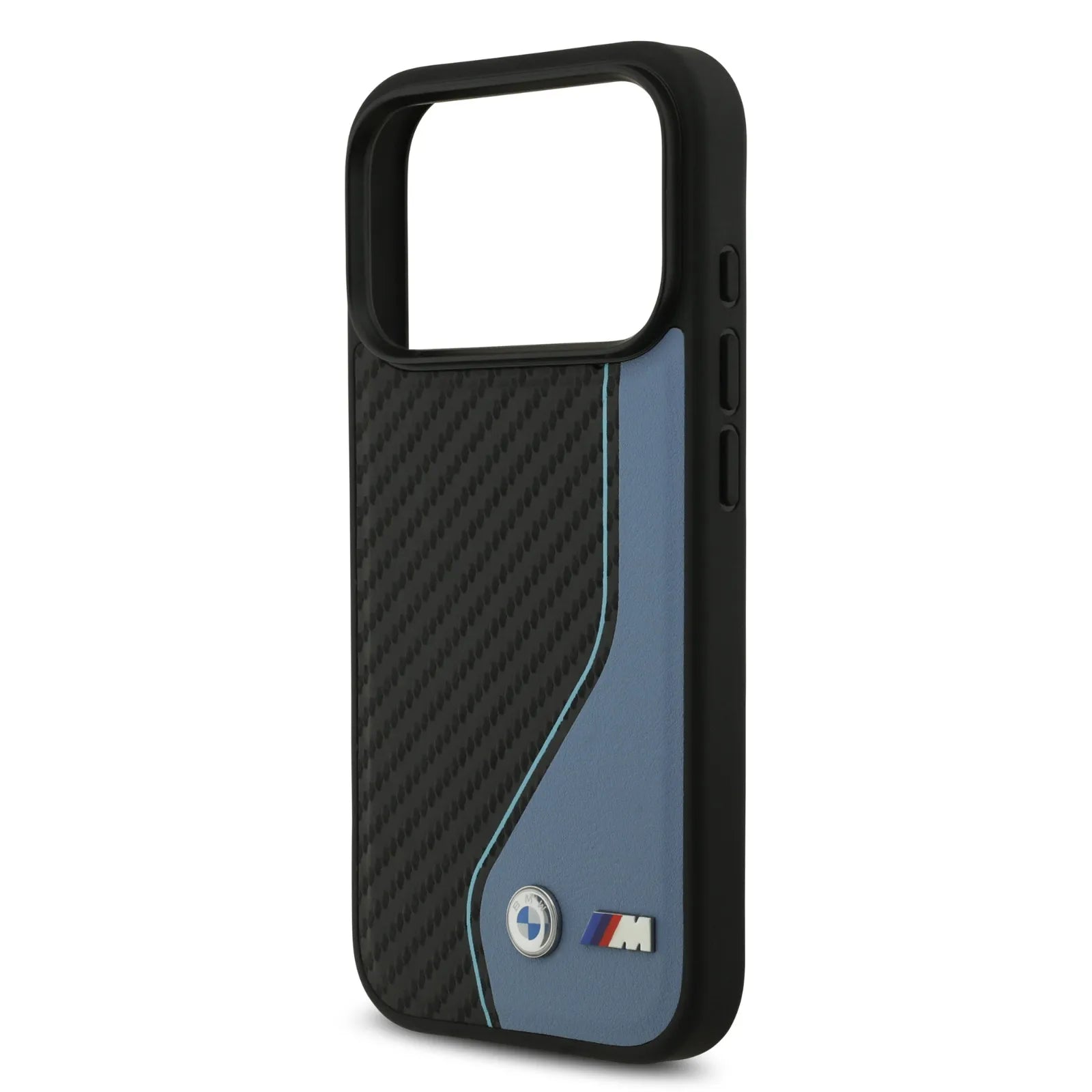 BMW PU Leather & Carbon Case With Colored Line Stitch
