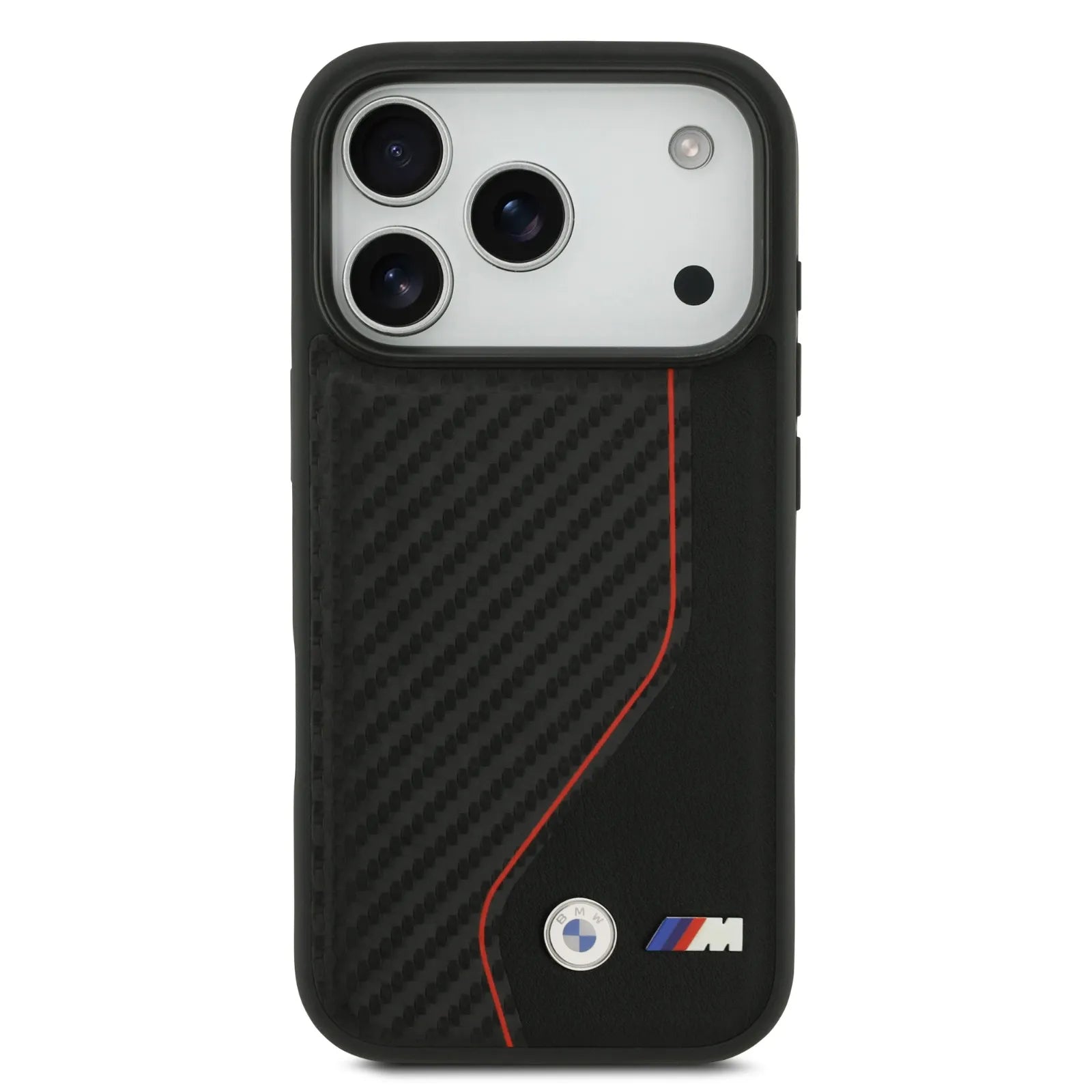 BMW PU Leather & Carbon Case With Colored Line Stitch