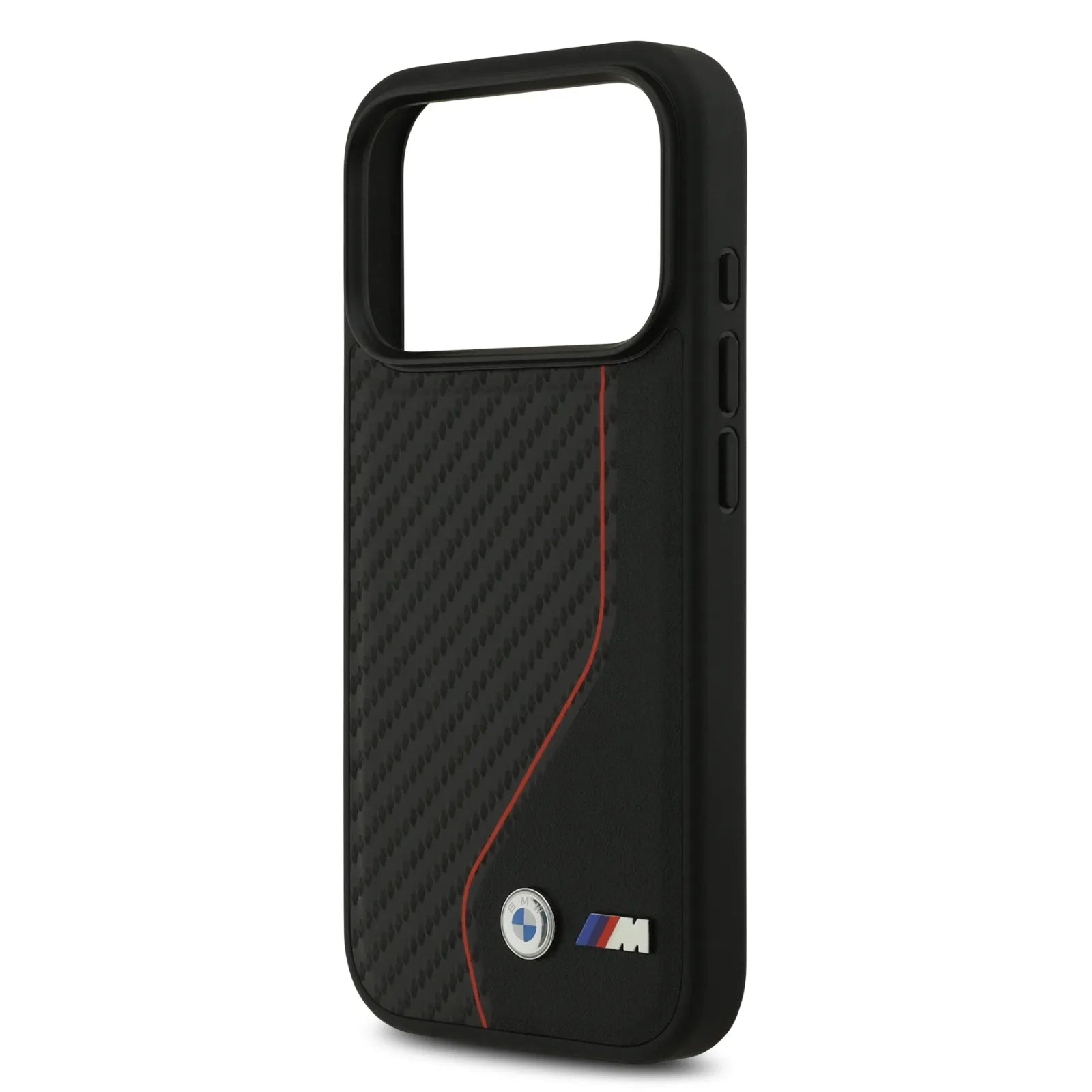 BMW PU Leather & Carbon Case With Colored Line Stitch