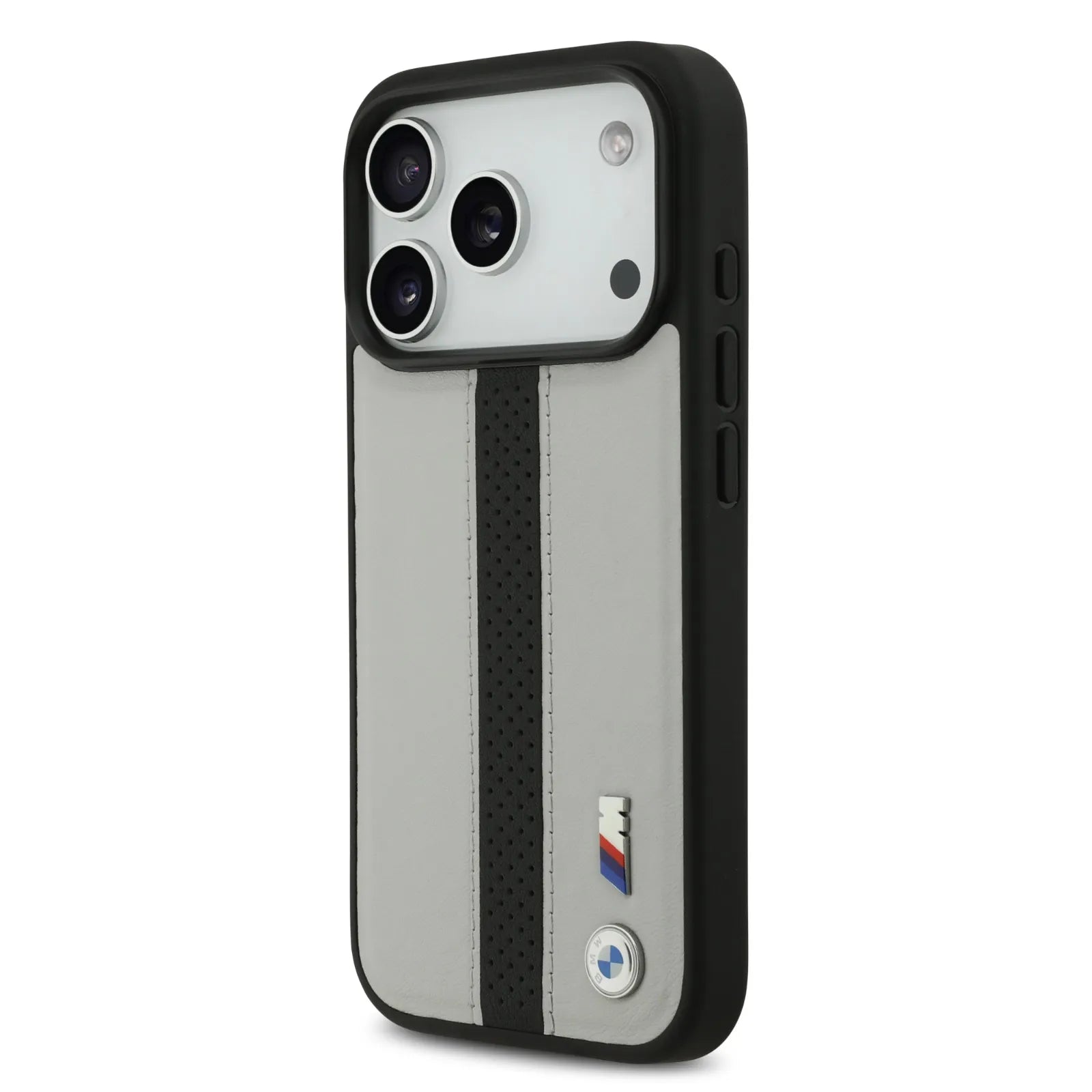 BMW PU Leather Case With Perforated Stripes & Metal Logos