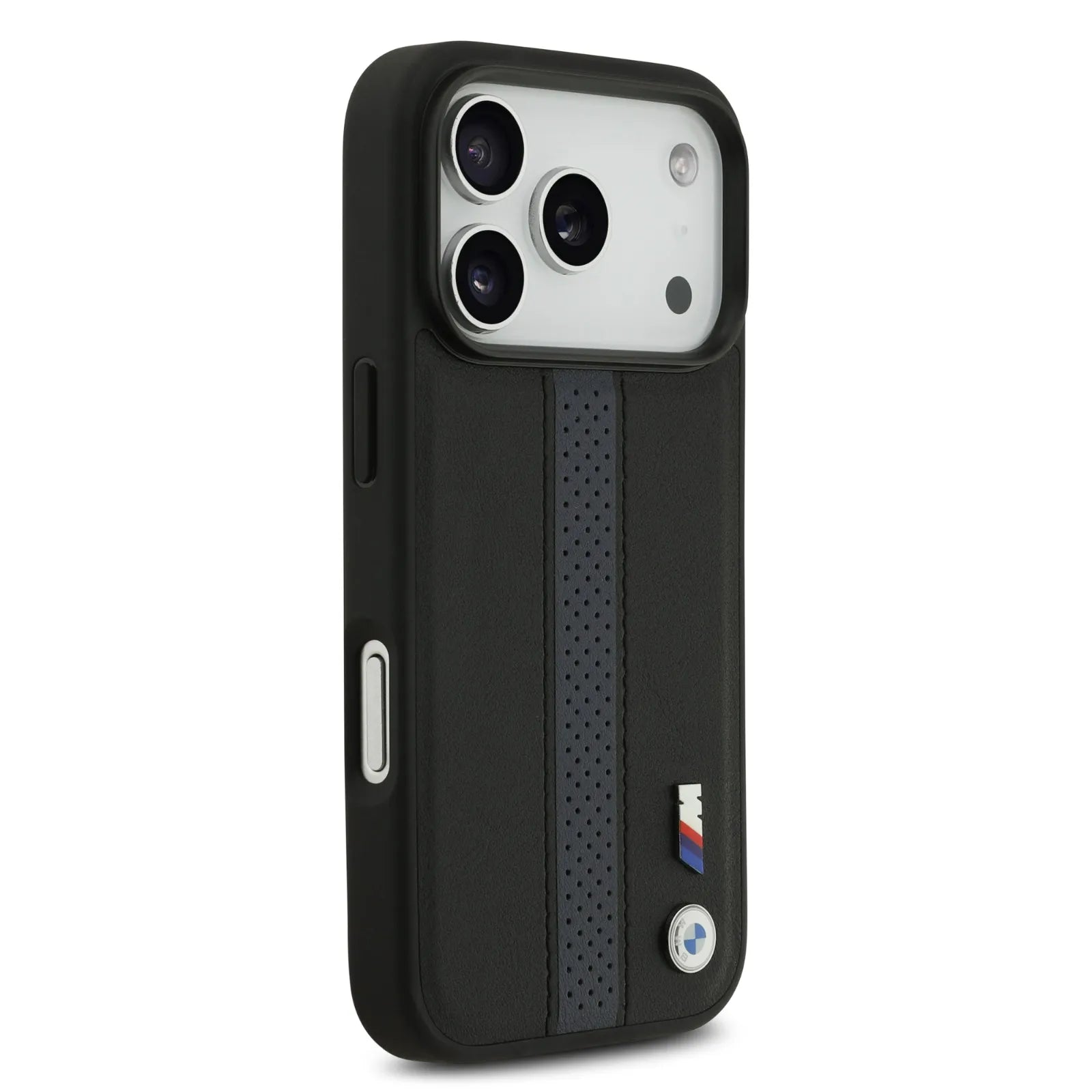 BMW PU Leather Case With Perforated Stripes & Metal Logos