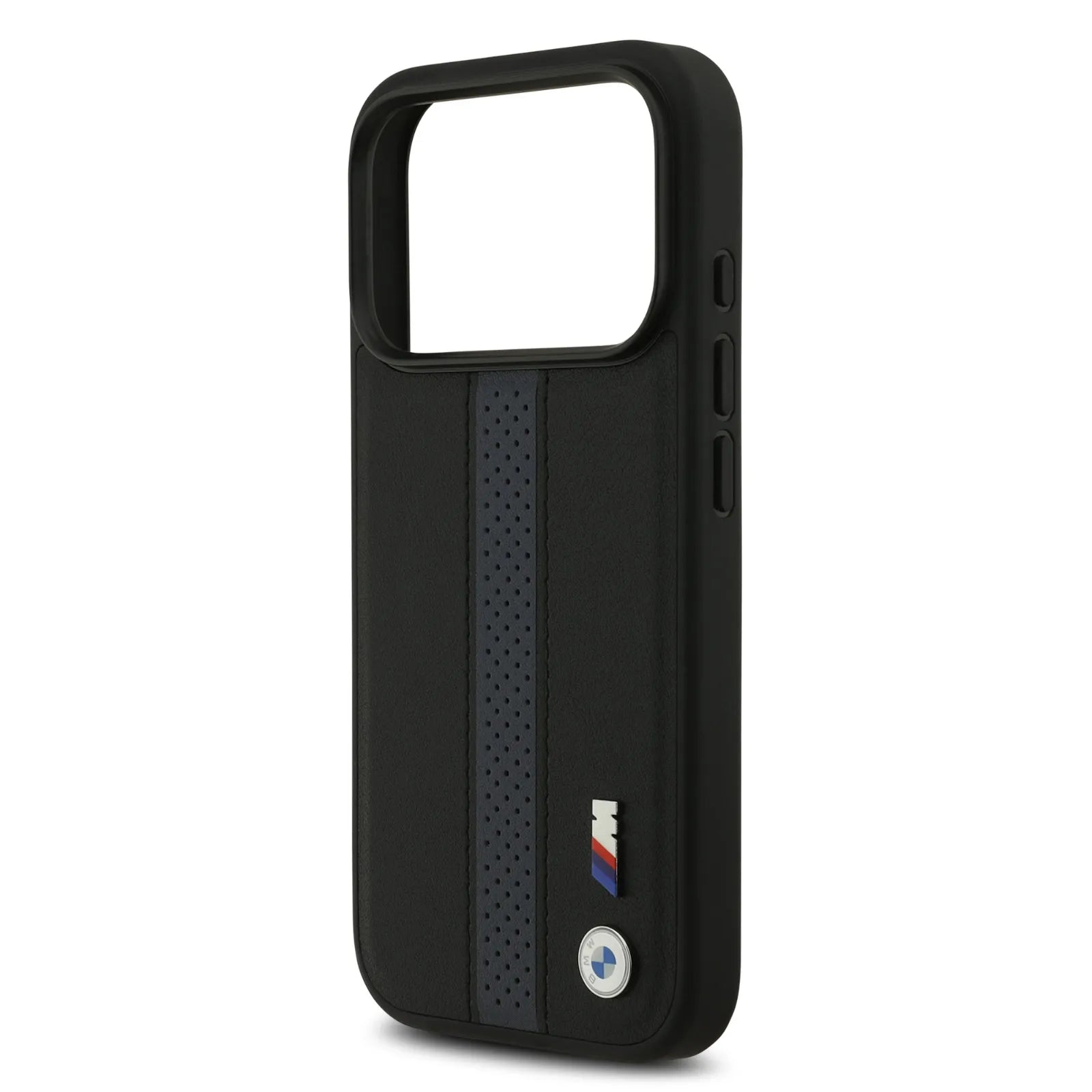 BMW PU Leather Case With Perforated Stripes & Metal Logos