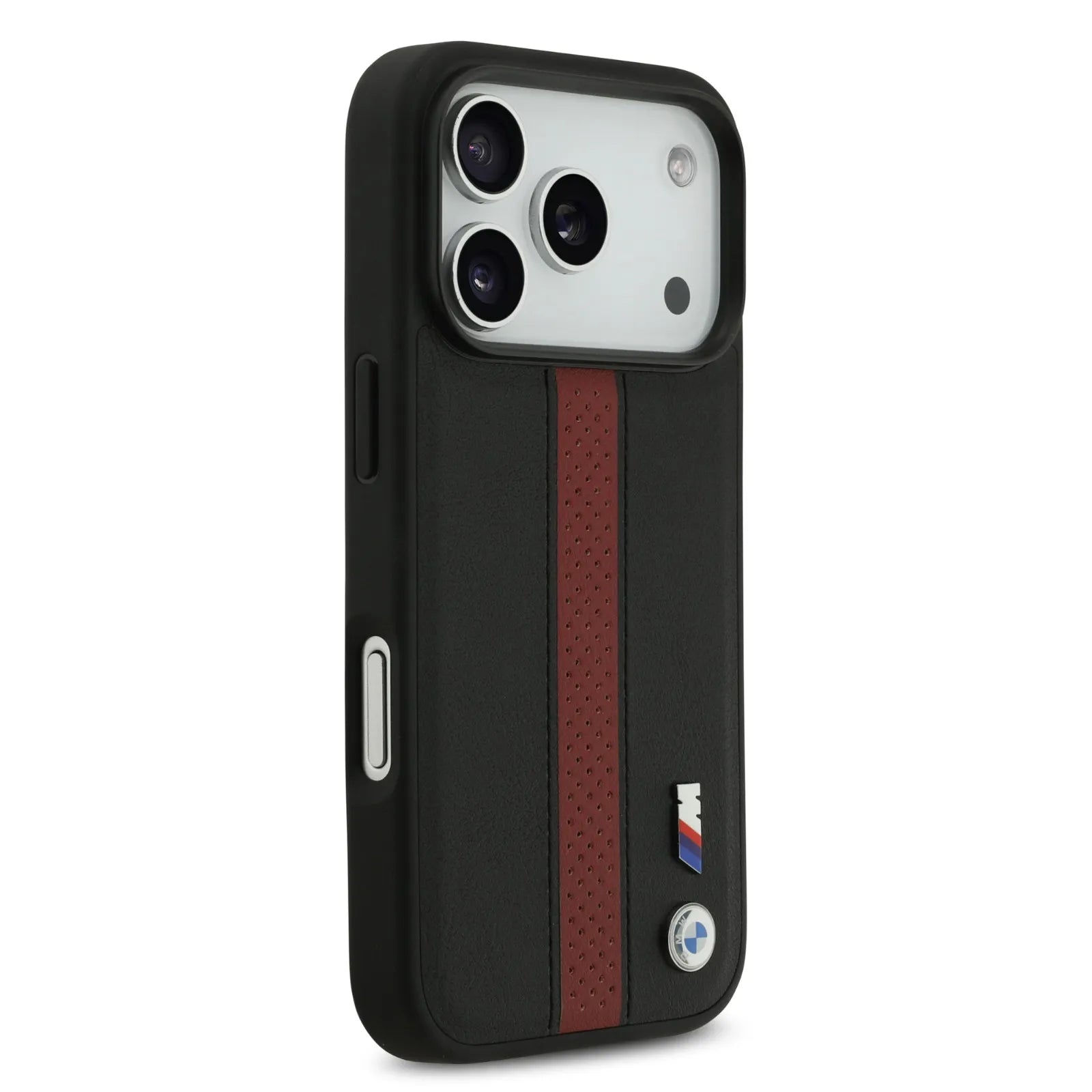 BMW PU Leather Case With Perforated Stripes & Metal Logos