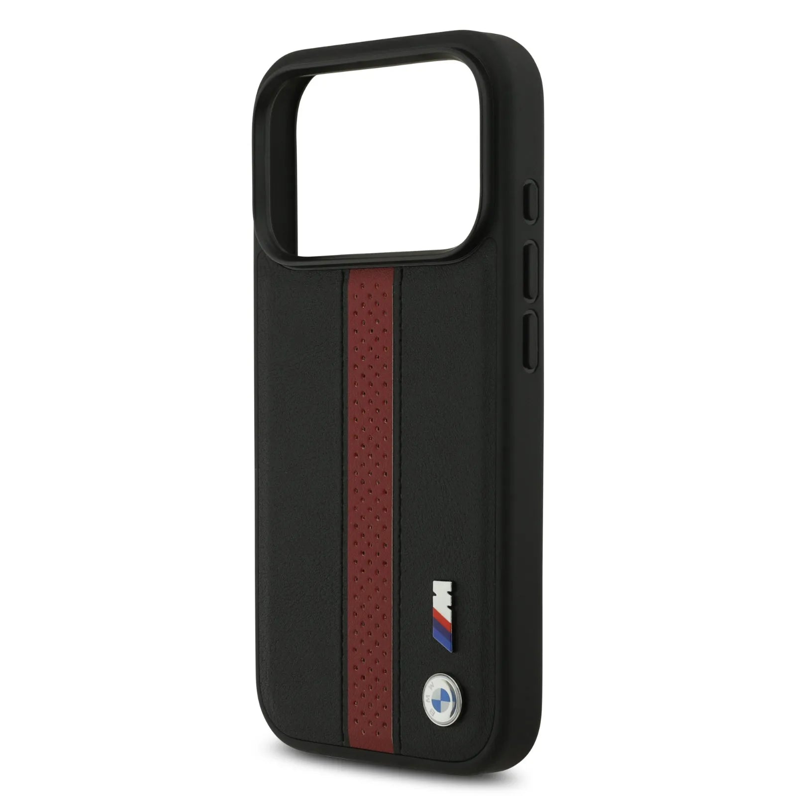 BMW PU Leather Case With Perforated Stripes & Metal Logos