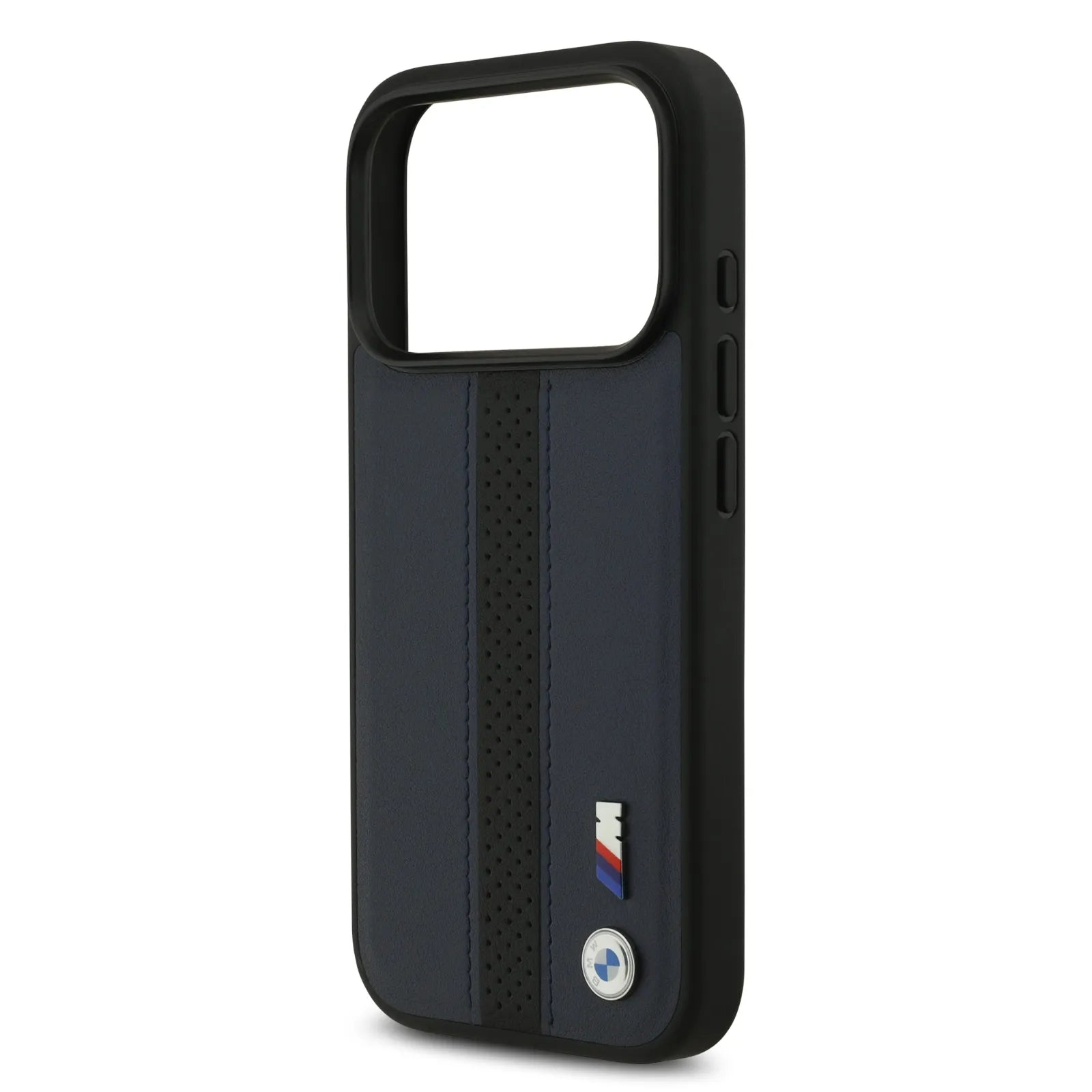 BMW PU Leather Case With Perforated Stripes & Metal Logos