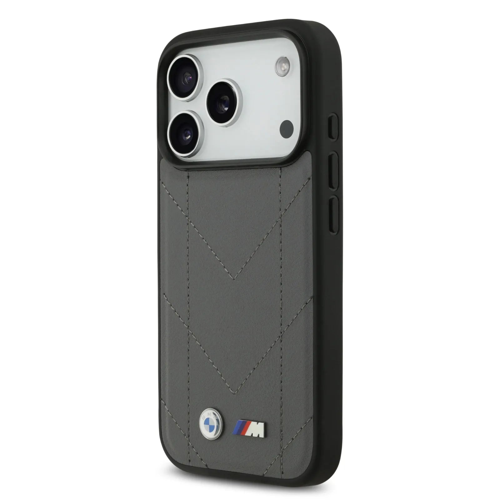 BMW MagSafe PU Quilted Leather Case With Metal Logo