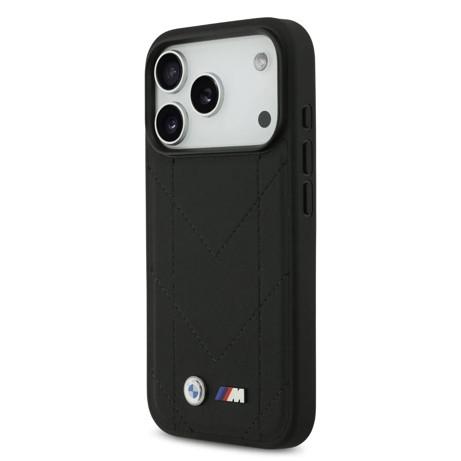 BMW MagSafe PU Quilted Leather Case With Metal Logo