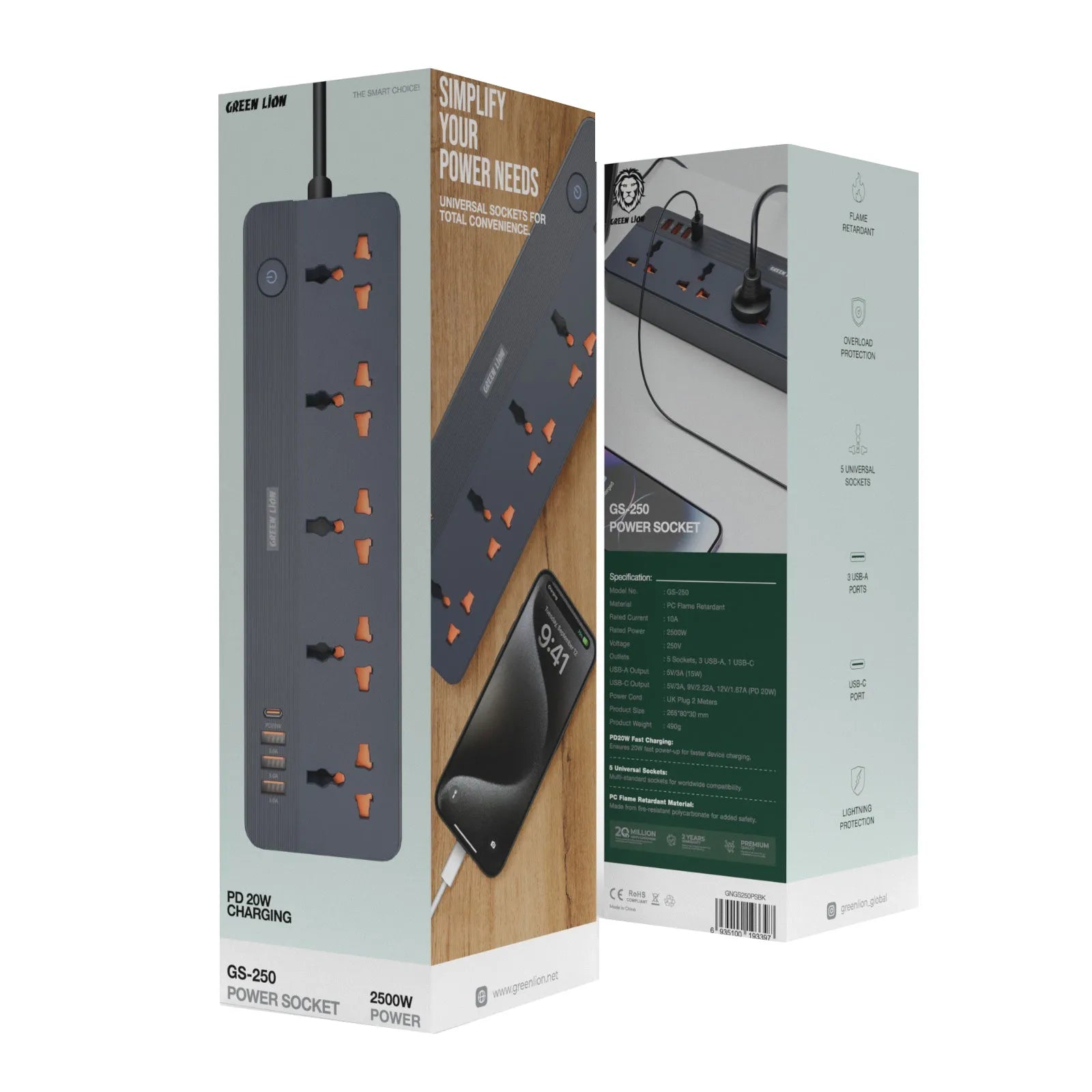 Green Lion GS-250 Power Socket 2500W