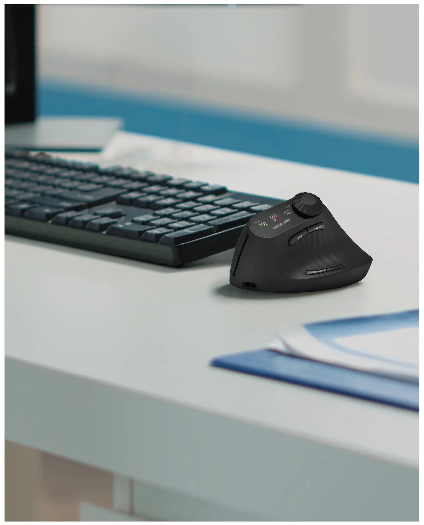 Green Lion Smart OLED Vertical Mouse