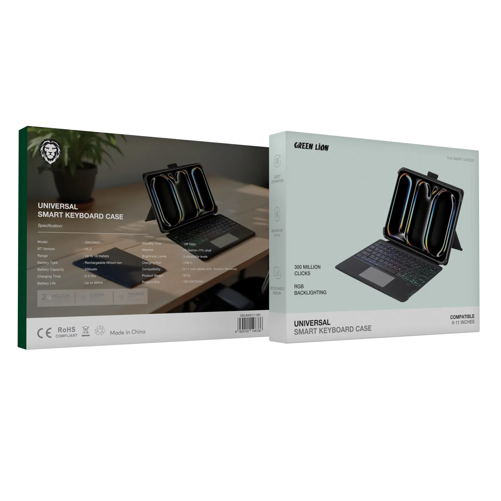 Green Lion Universal Smart Keyboard Case Arabic & English