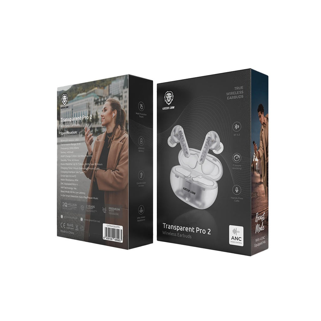 Green Lion Transparent Pro 2 Wireless Earbuds