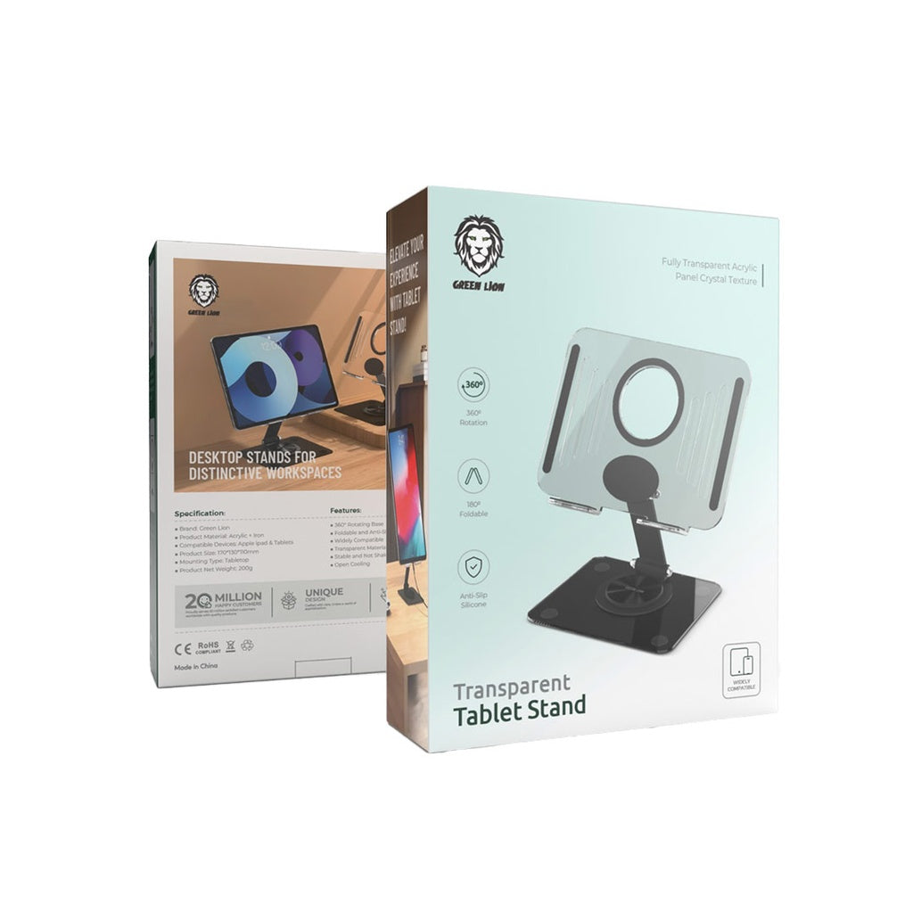 Green Lion Transparent Tablet Stand