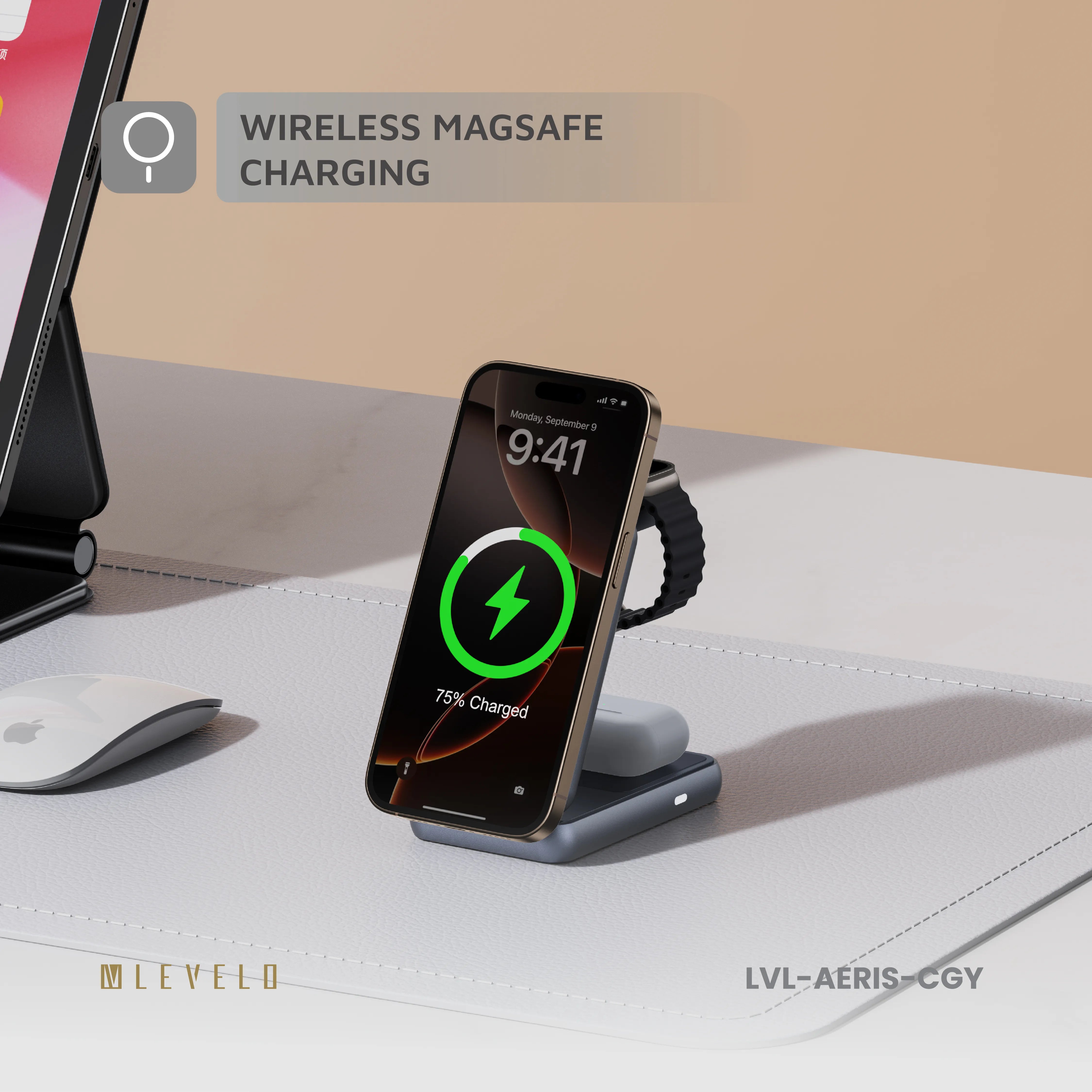 Levelo 3 in 1 Foldable Wireless Charger