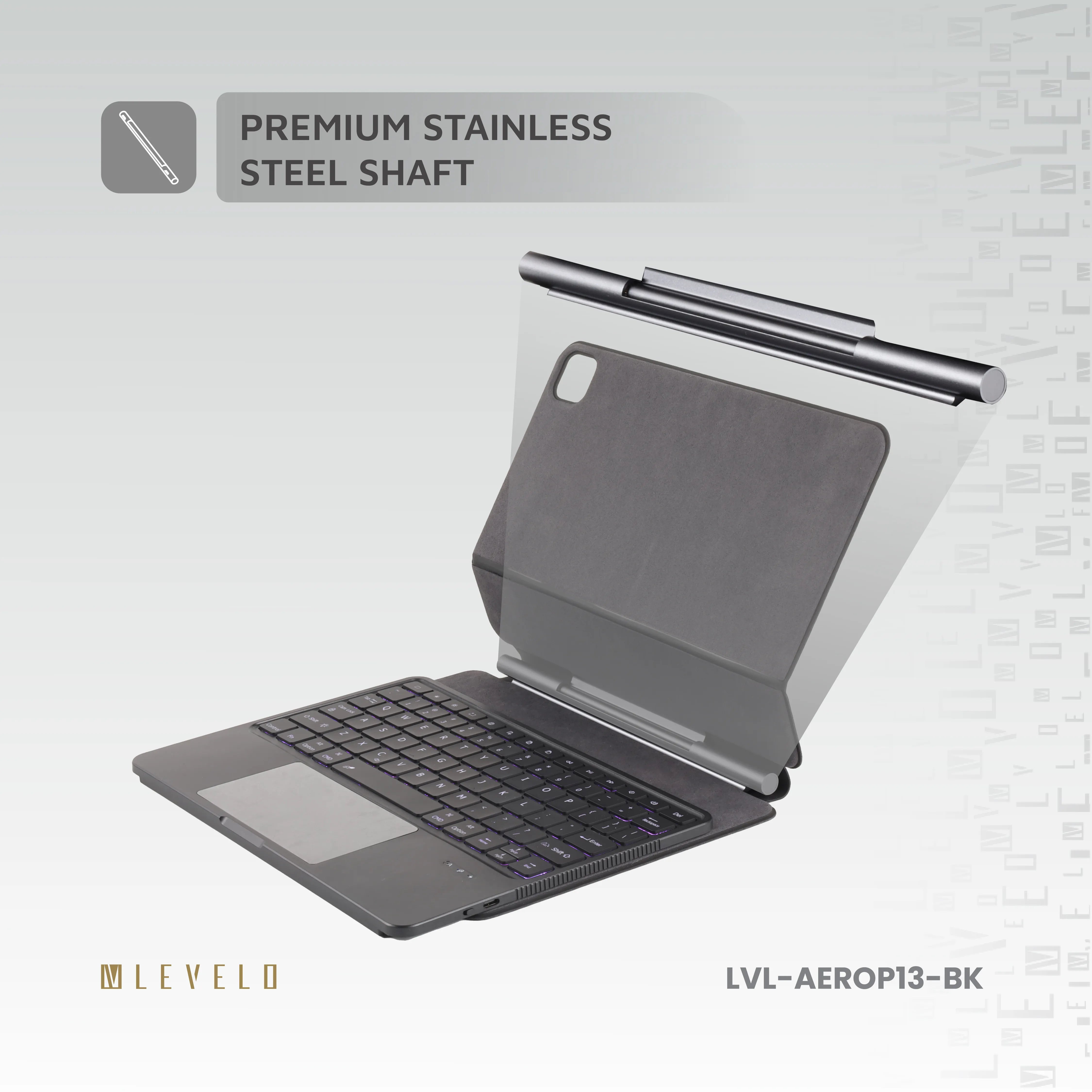 Levelo AeroBoard Pro Saffiano Leather Wireless Keyboard
