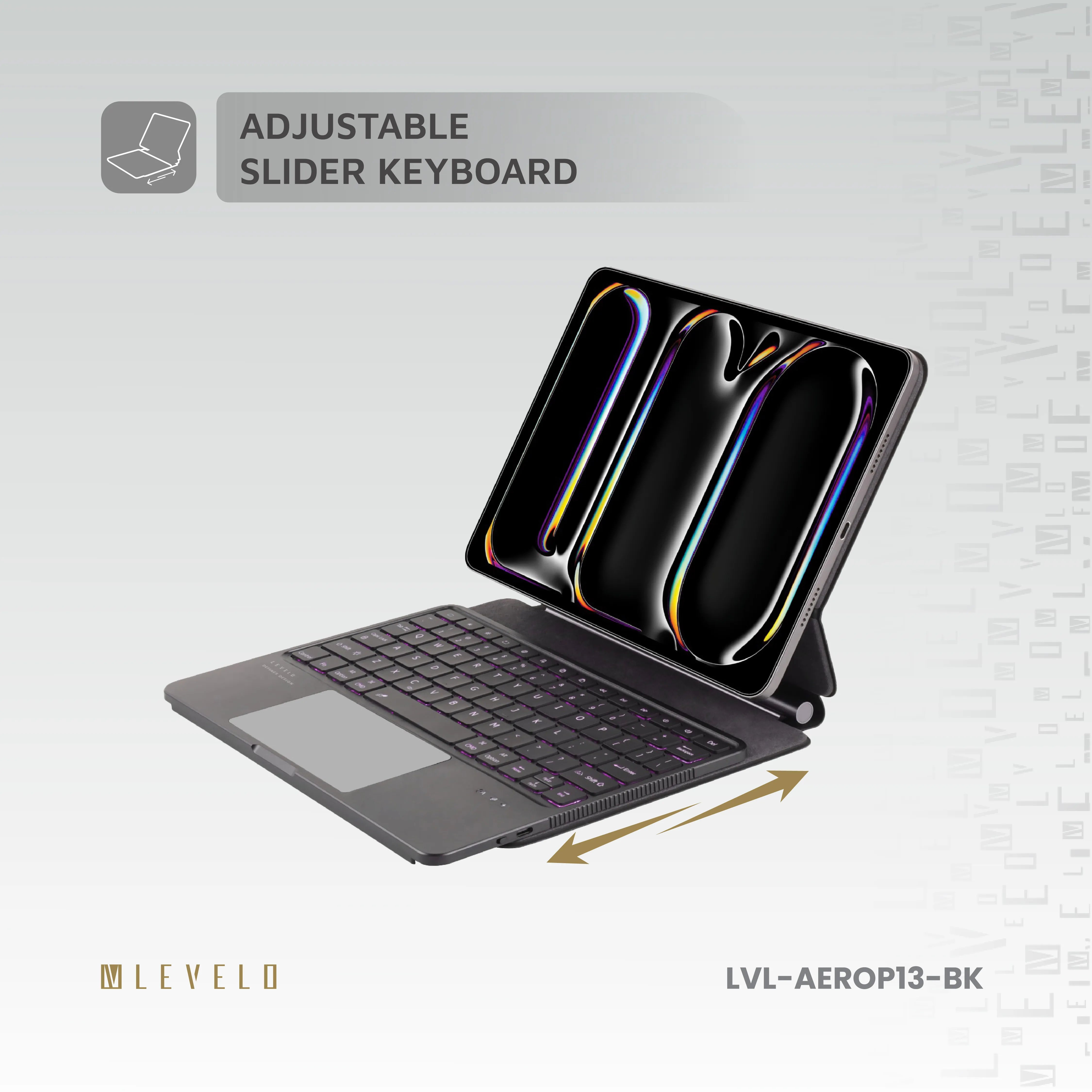 Levelo AeroBoard Pro Saffiano Leather Wireless Keyboard