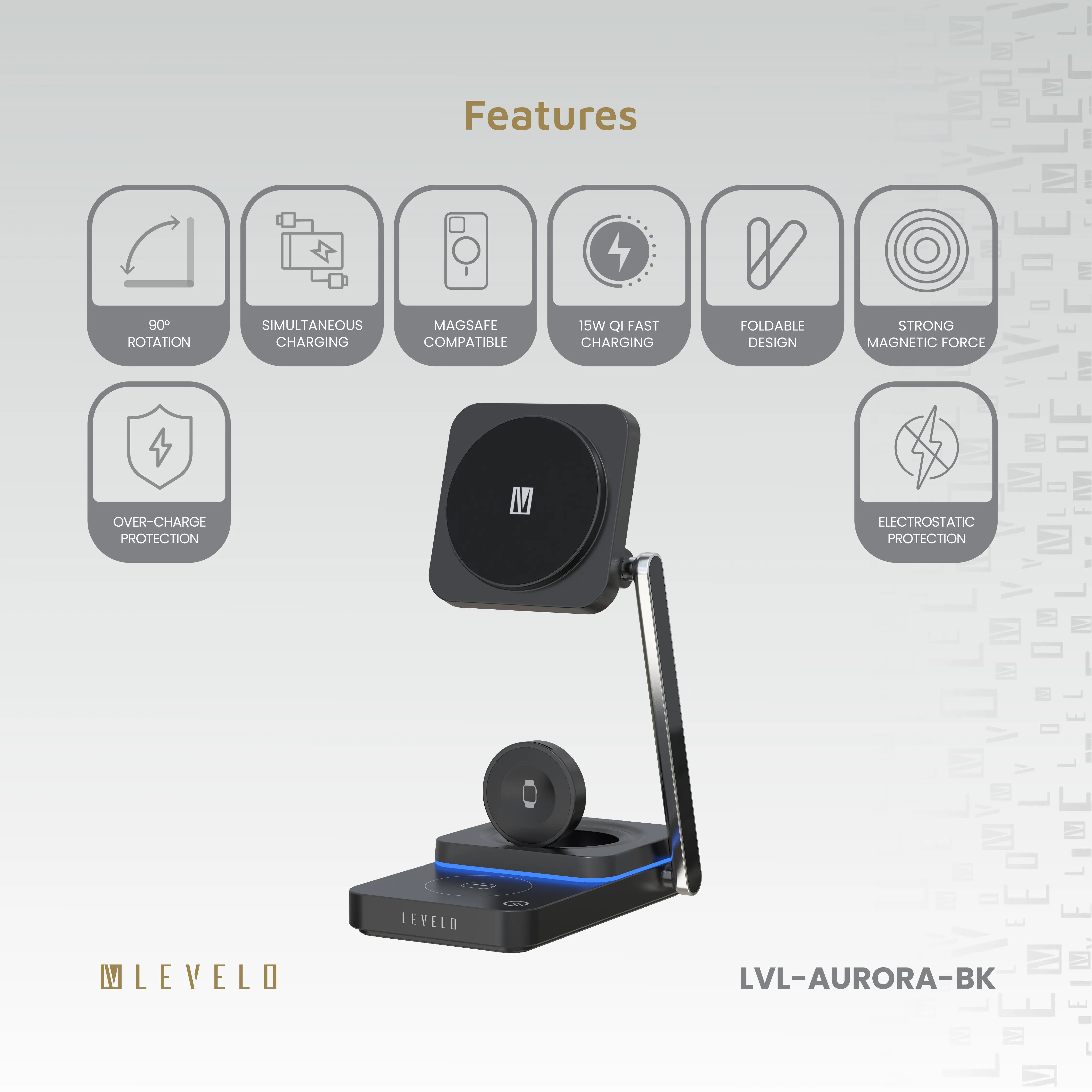 Levelo Aurora 3 In 1 Wireless Charger
