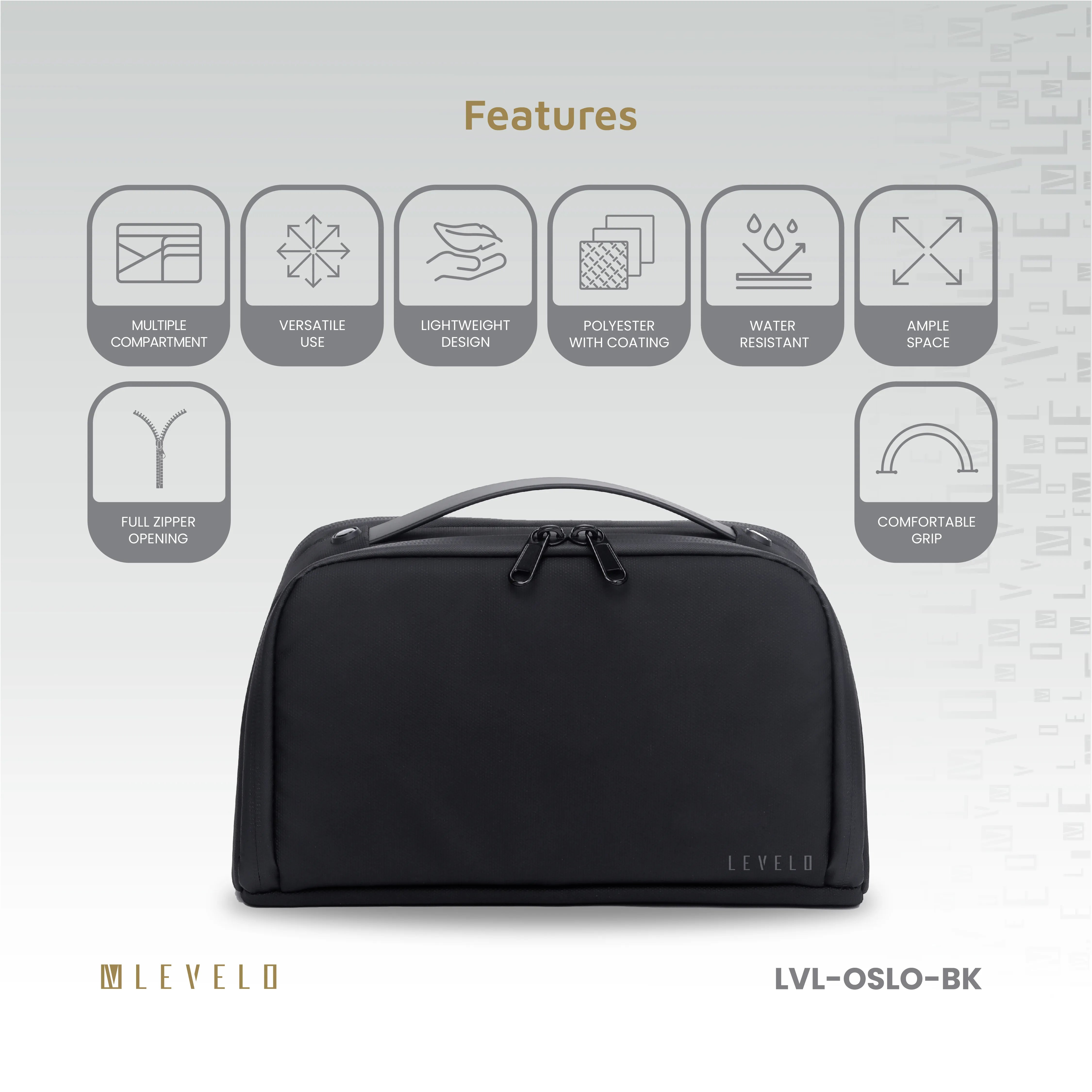 Levelo Oslo Pouch & Toiletry Bag