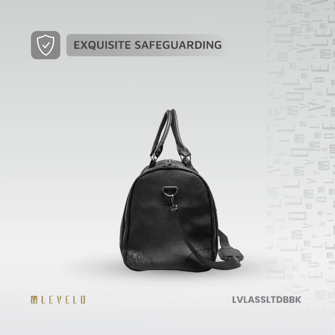 Levelo AllEnStyle Saffiano Leather Travel Duffle Bag