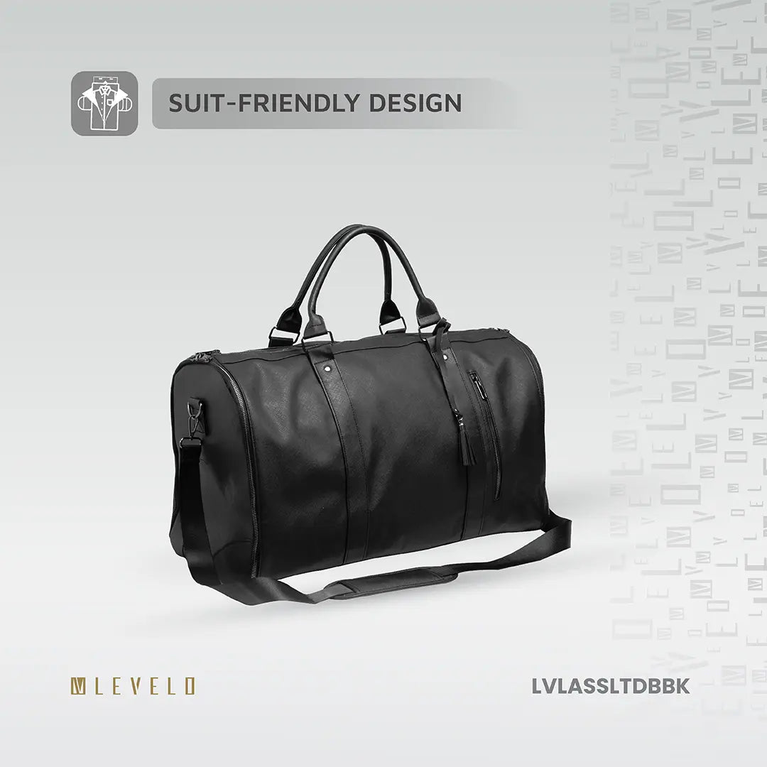 Levelo AllEnStyle Saffiano Leather Travel Duffle Bag