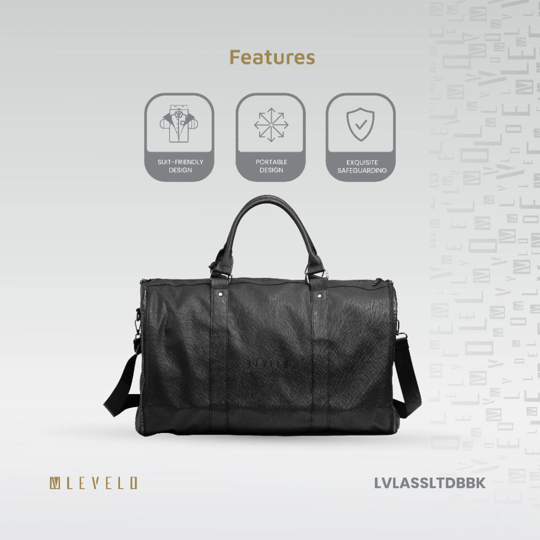 Levelo AllEnStyle Saffiano Leather Travel Duffle Bag