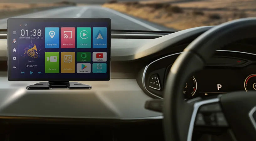 Porodo 9" Android Carplay Tablet & DVR Unlimited Multimedia & Video Recording