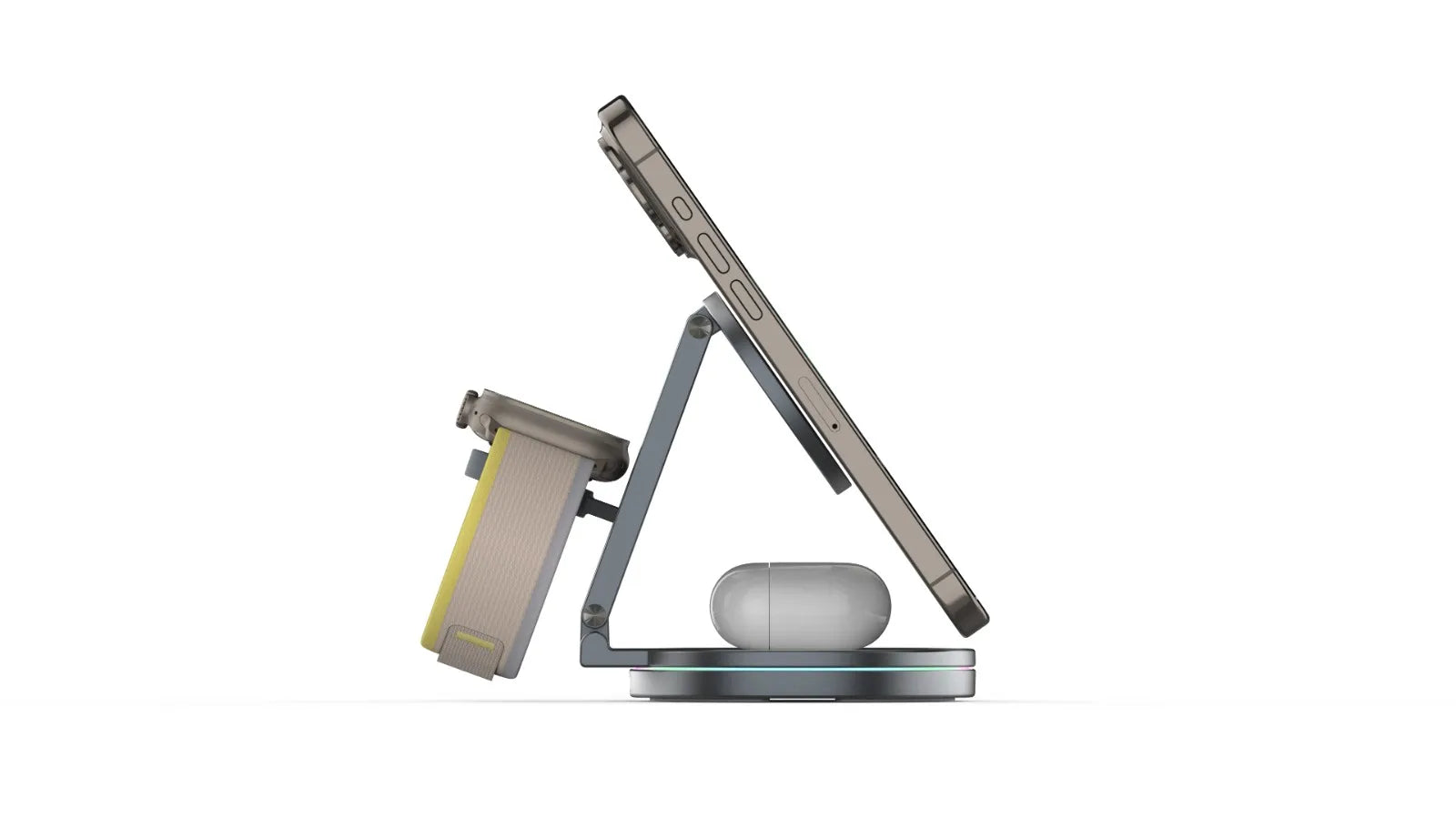 Porodo Rotating Base Three-Device Wireless Charger
