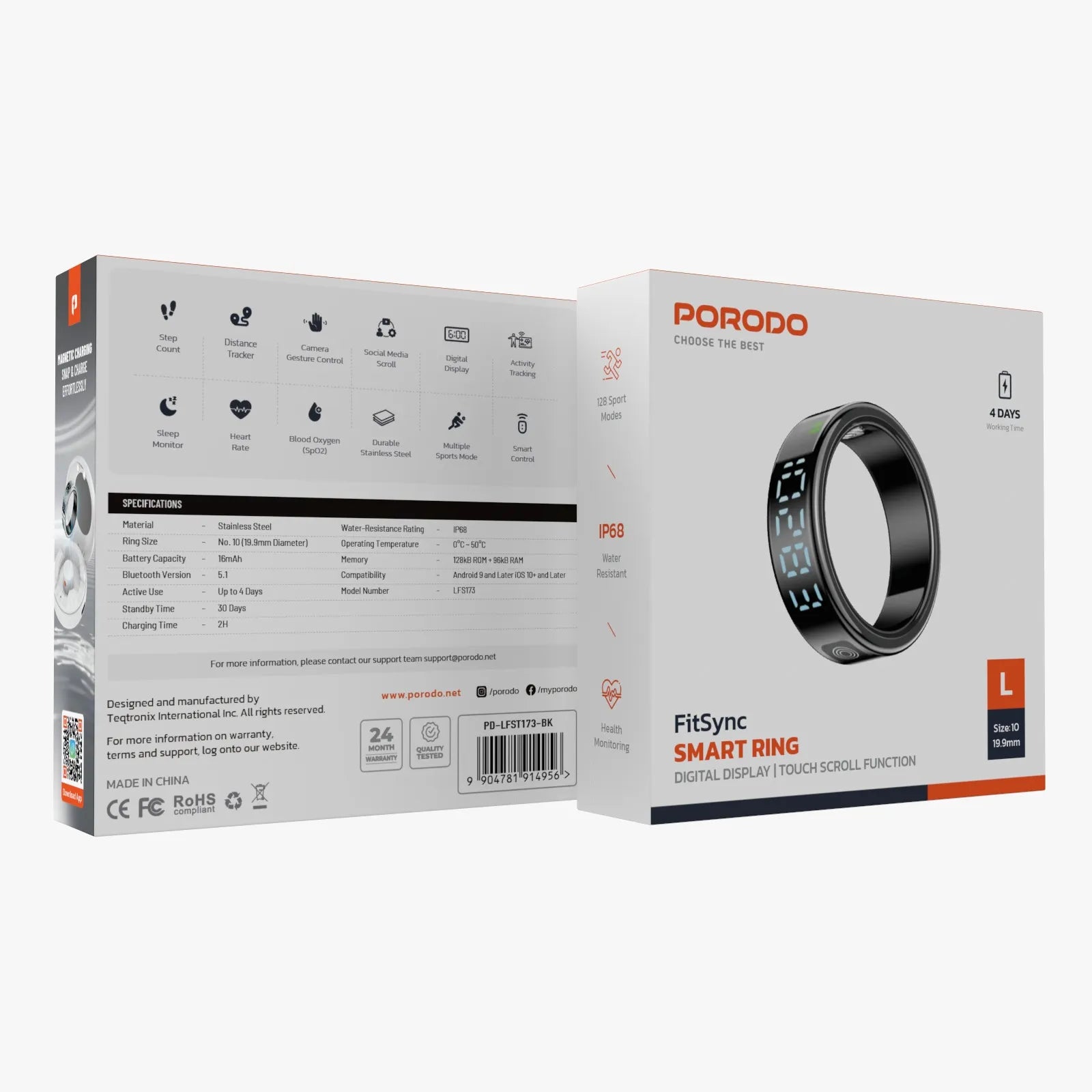 Porodo FitSync Smart Ring