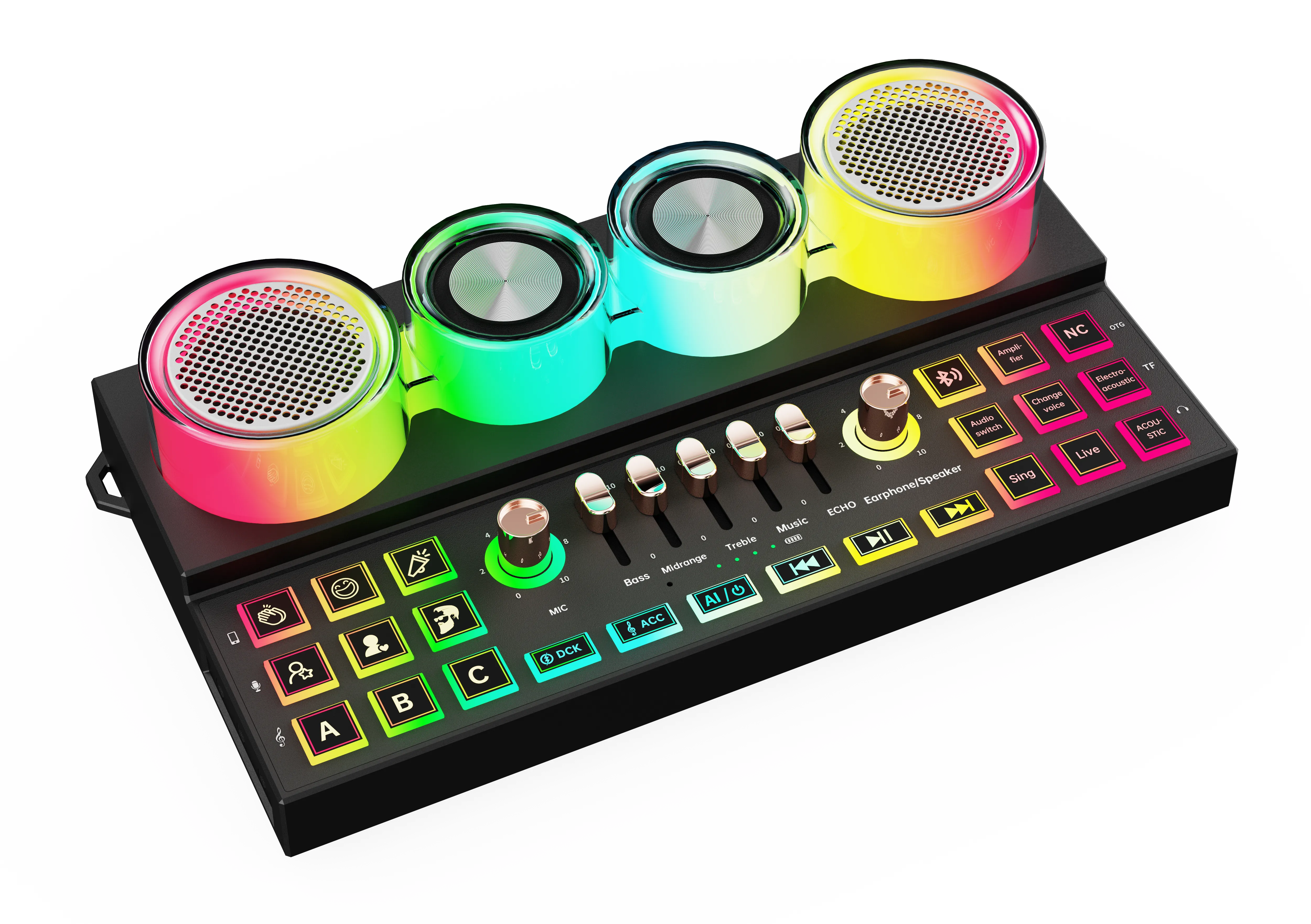 Porodo Soundtec Audiolink Multi-Platform Audio Mixer & Speaker