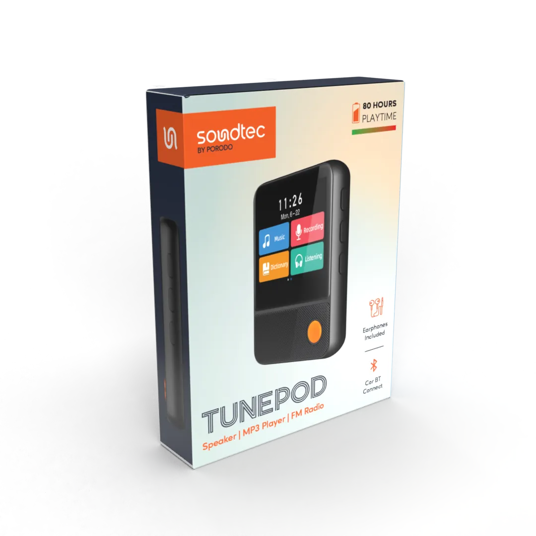 Porodo Soundtec Tune pod Speaker MP3 player FM Radio