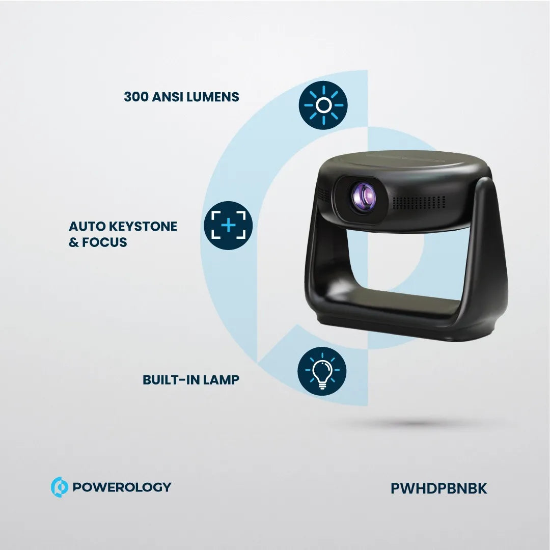 Powerology Rotating Stand Portable Projector
