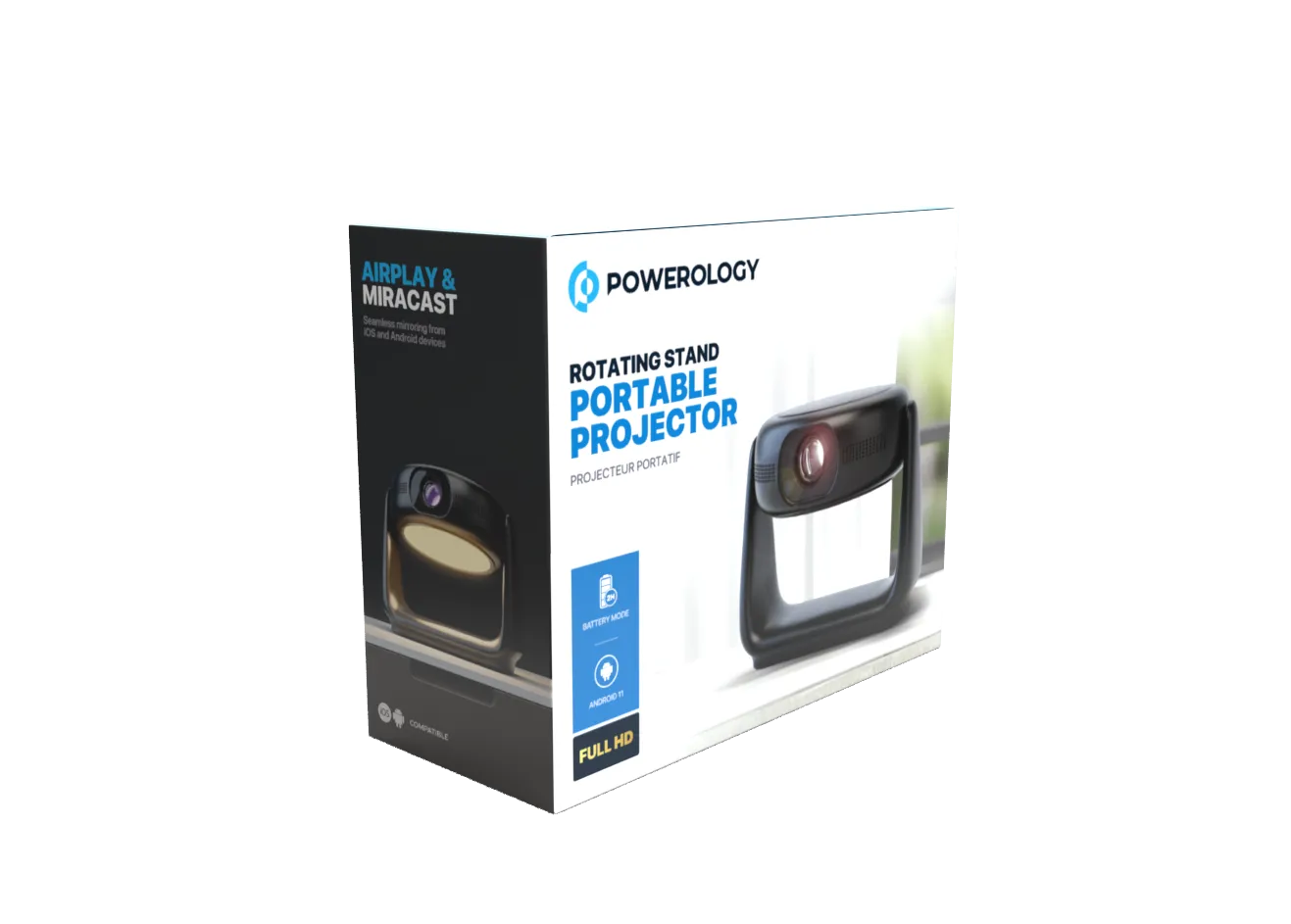 Powerology Rotating Stand Portable Projector