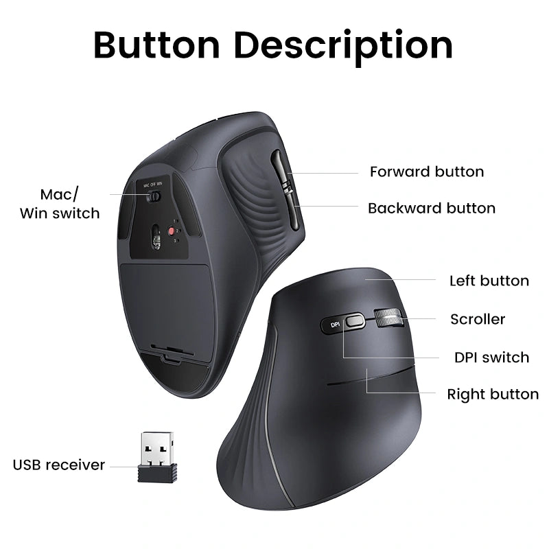 UGREEN Multi-Mode Vertical Mouse