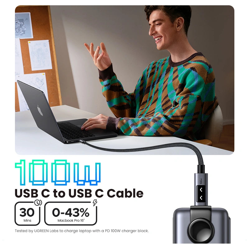 UGREEN Uno 100W USB-C to USB-C Cable (2m)
