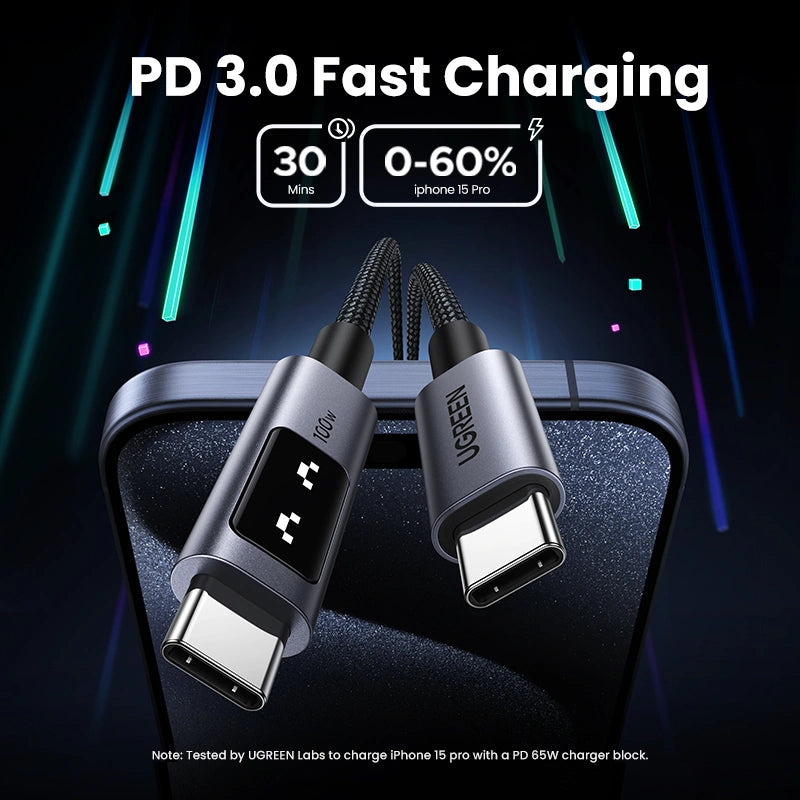 UGREEN Uno 100W USB-C to USB-C Cable (2m)