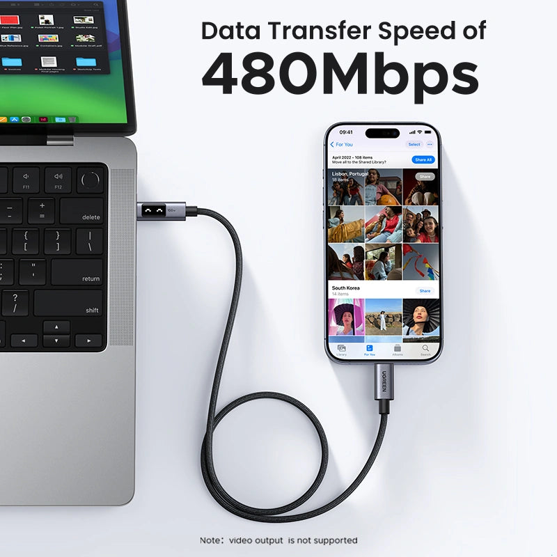 UGREEN Uno 100W USB-C to USB-C Cable (2m)