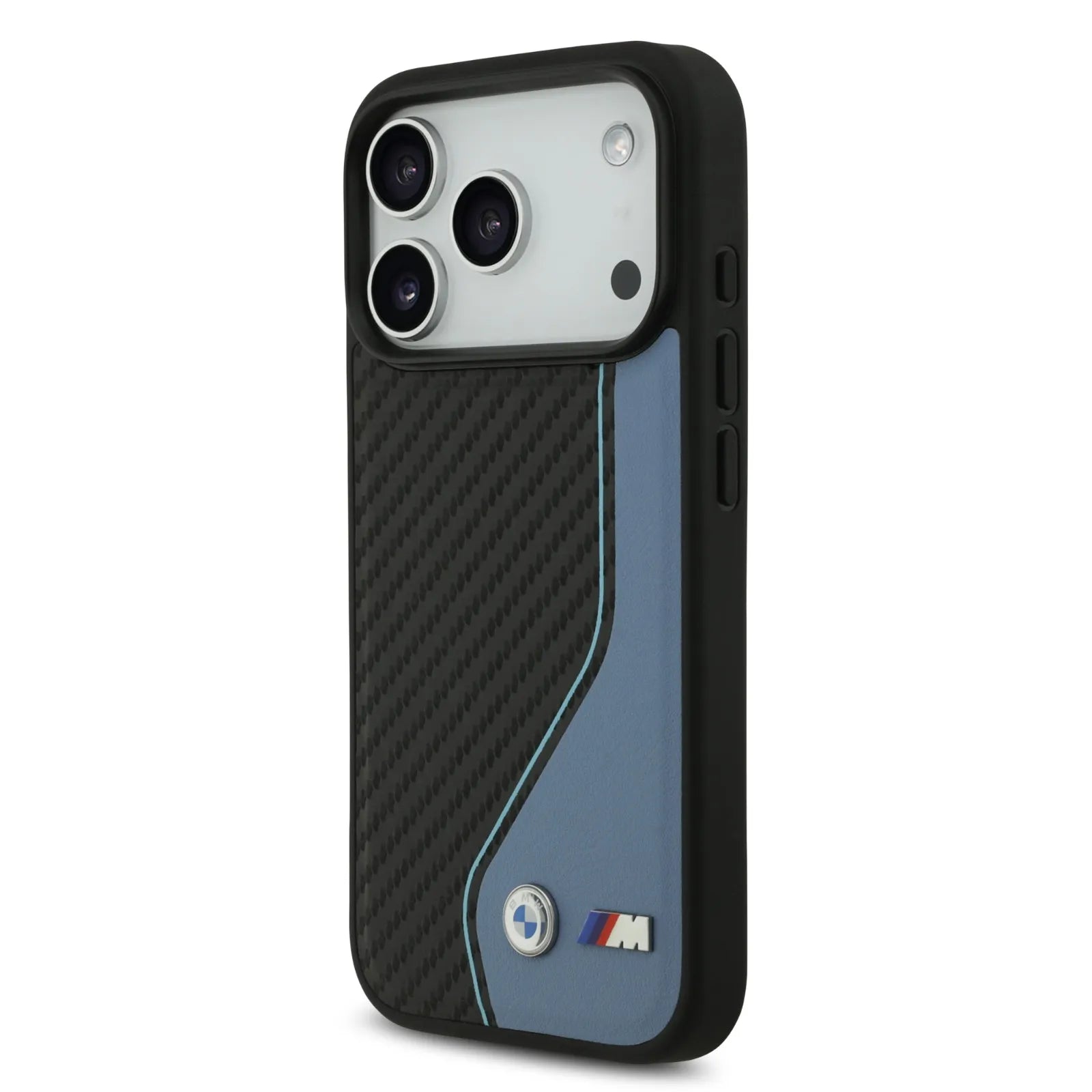 BMW PU Leather & Carbon Case With Colored Line Stitch