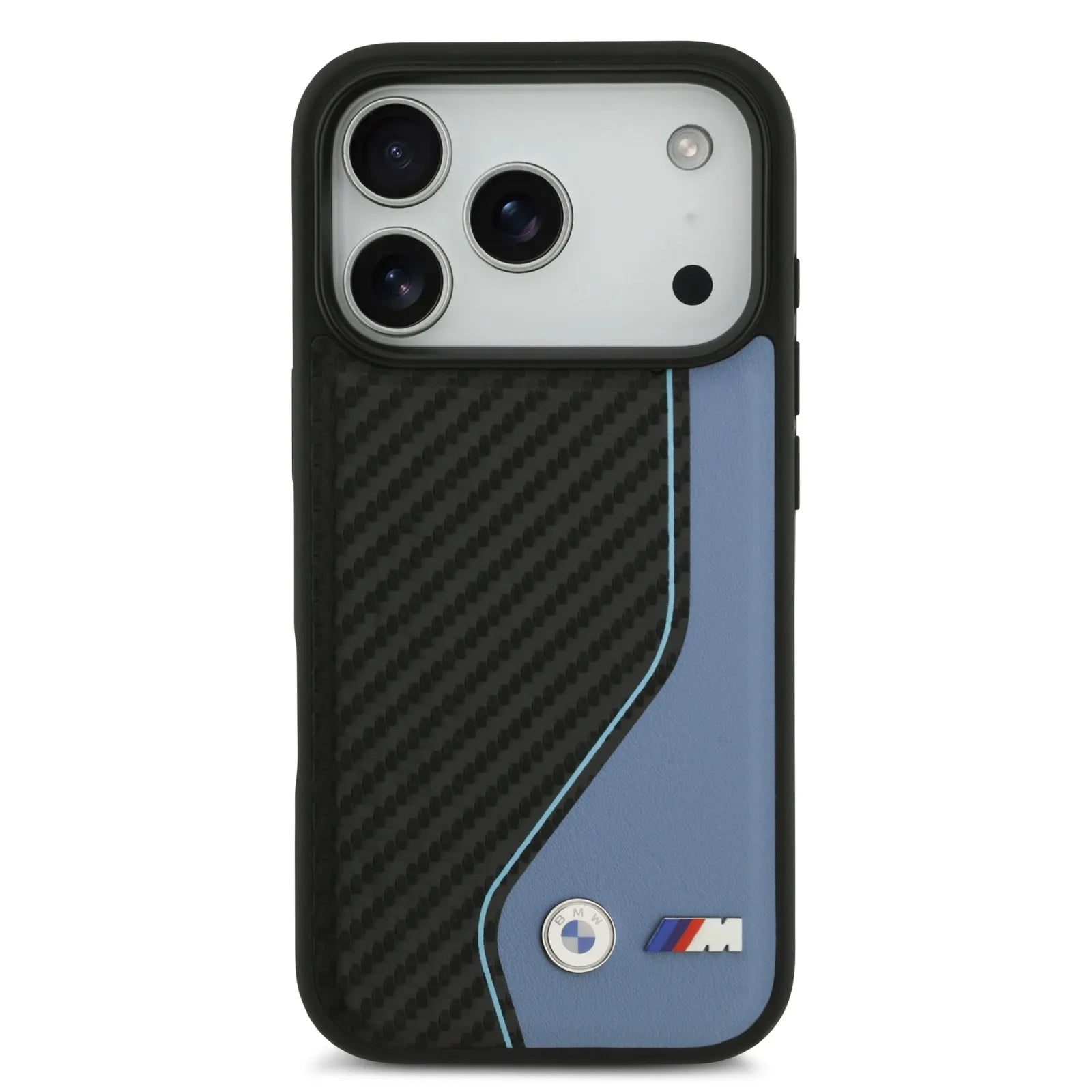 BMW PU Leather & Carbon Case With Colored Line Stitch