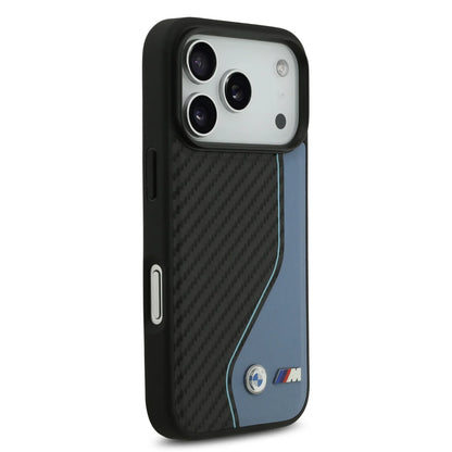 BMW PU Leather & Carbon Case With Colored Line Stitch