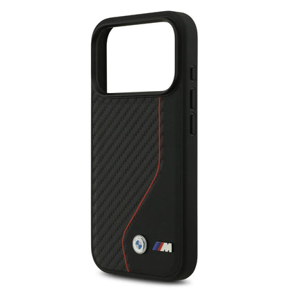 BMW PU Leather & Carbon Case With Colored Line Stitch