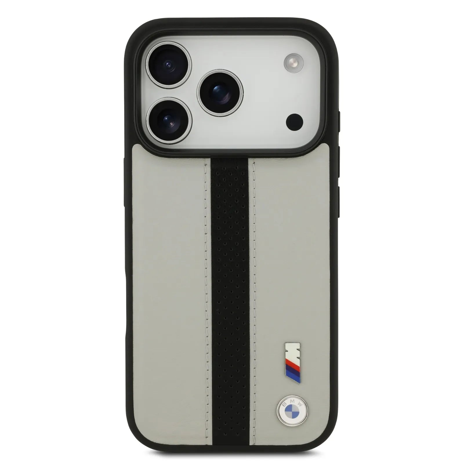 BMW PU Leather Case With Perforated Stripes & Metal Logos