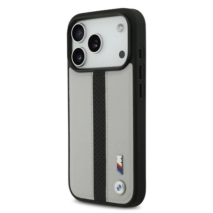 BMW PU Leather Case With Perforated Stripes & Metal Logos