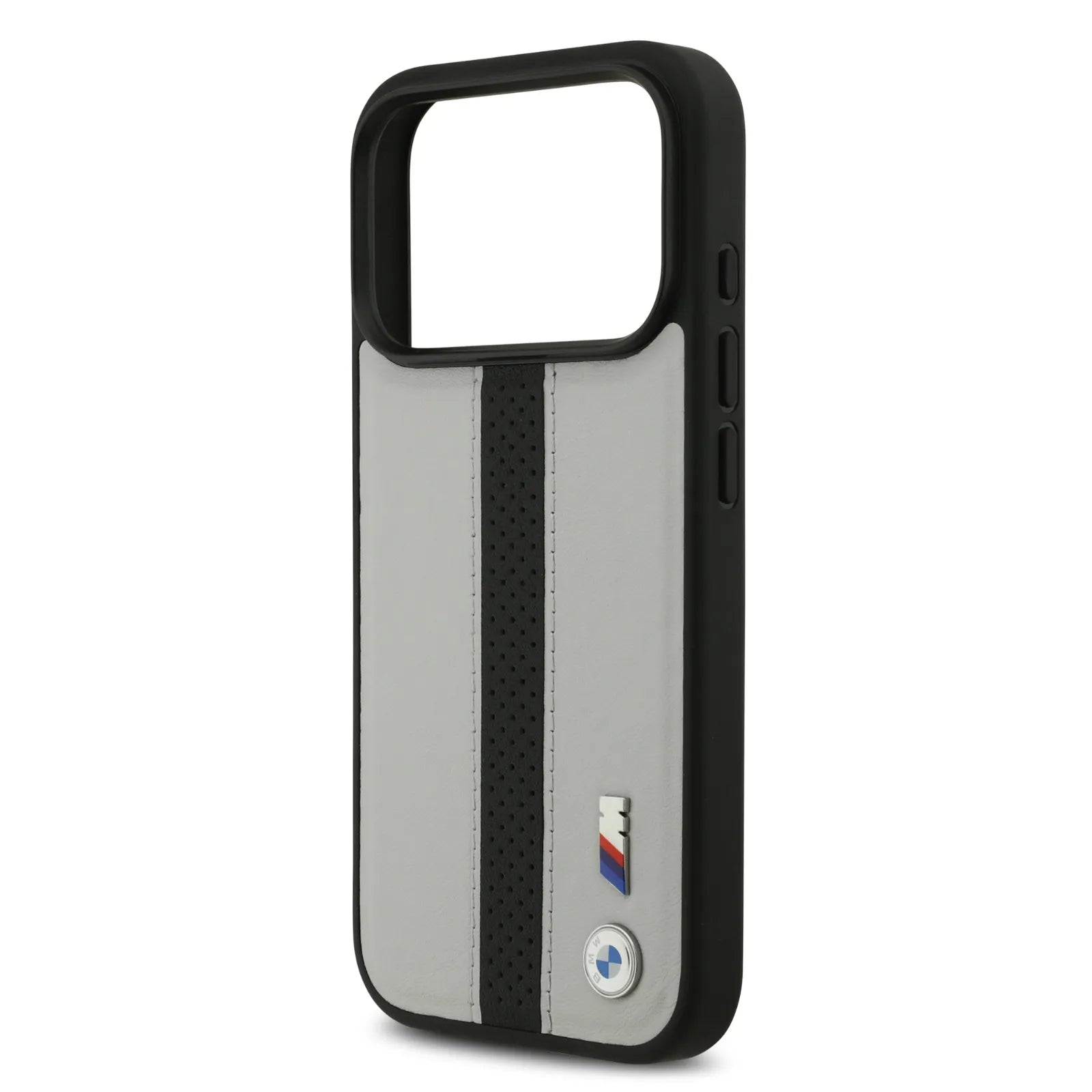 BMW PU Leather Case With Perforated Stripes & Metal Logos
