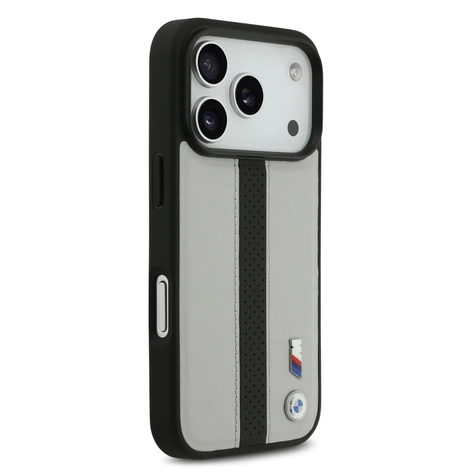 BMW PU Leather Case With Perforated Stripes & Metal Logos