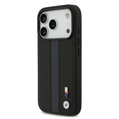 BMW PU Leather Case With Perforated Stripes & Metal Logos