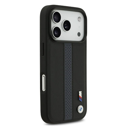 BMW PU Leather Case With Perforated Stripes & Metal Logos