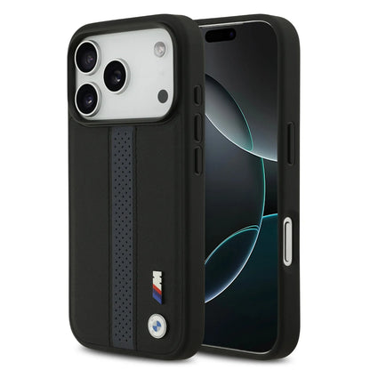 BMW PU Leather Case With Perforated Stripes & Metal Logos