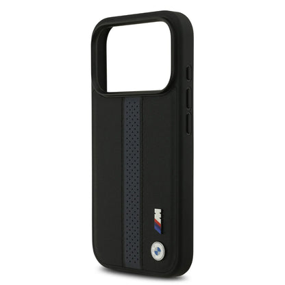 BMW PU Leather Case With Perforated Stripes & Metal Logos