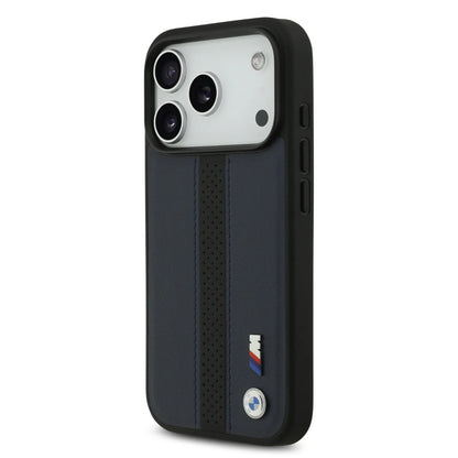 BMW PU Leather Case With Perforated Stripes & Metal Logos