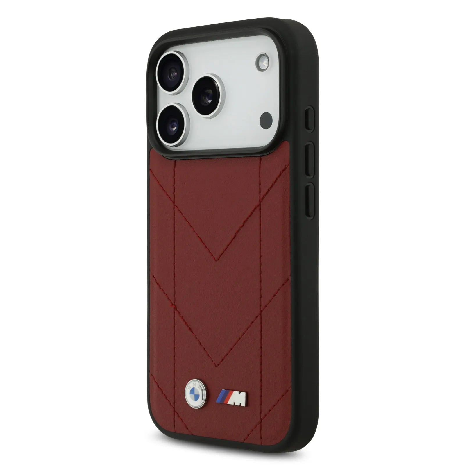 BMW MagSafe PU Quilted Leather Case With Metal Logo