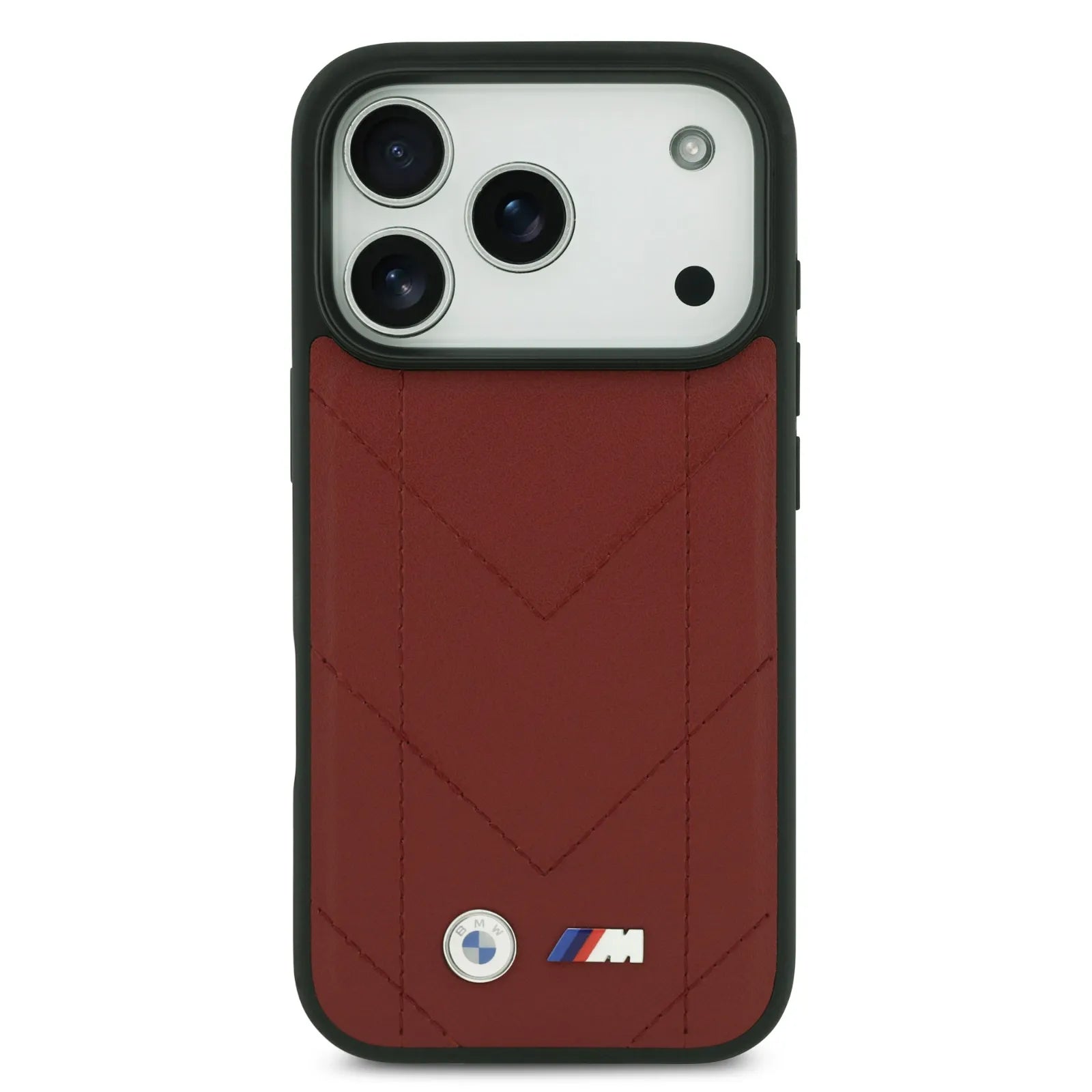 BMW MagSafe PU Quilted Leather Case With Metal Logo